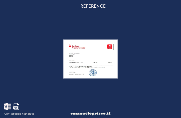 modello di riferimento della Cassa di Risparmio tedesca in stile verificato